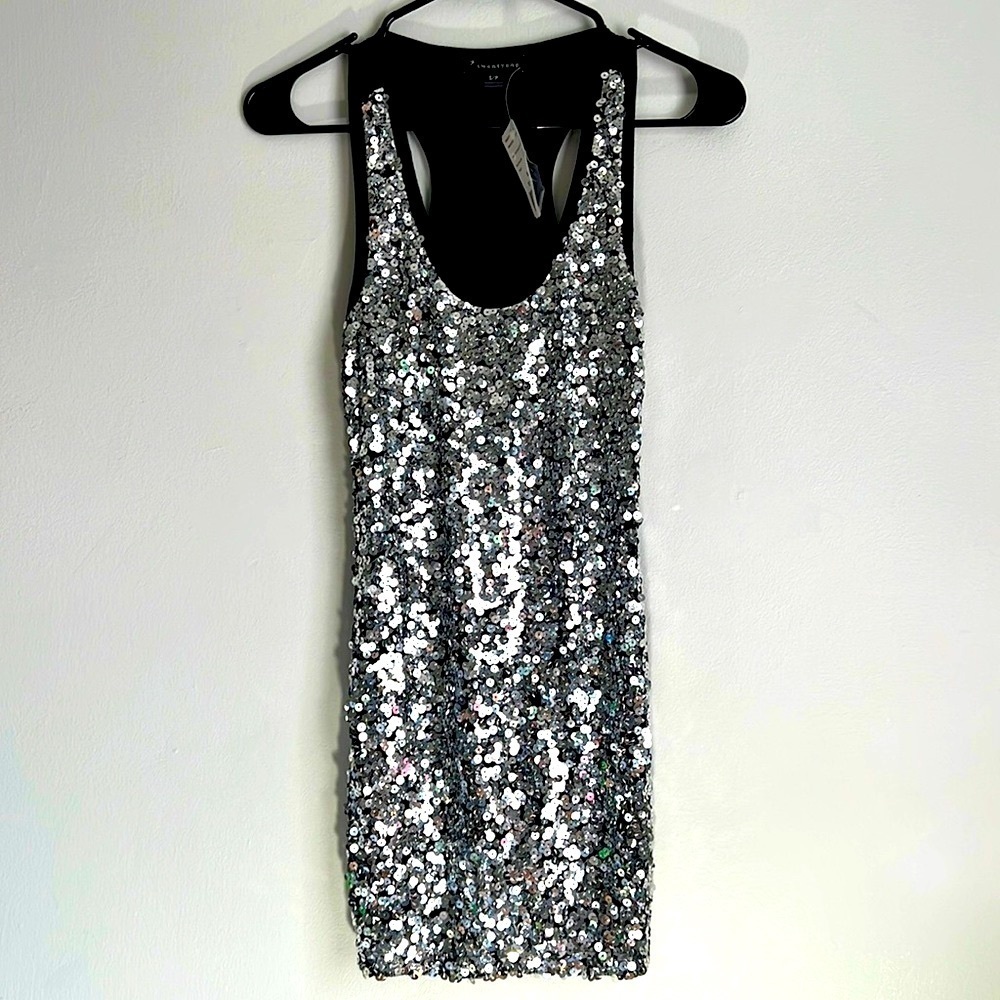 NWT SEQUIN FRONT DRESS sz S MERMAIDCORE BADDIE FESTIVAL COACHELLA BEACH PARTY